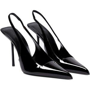 Women's Pointed Toe High Stiletto Heels Slingback Stretch Slip-on Pumps Backless